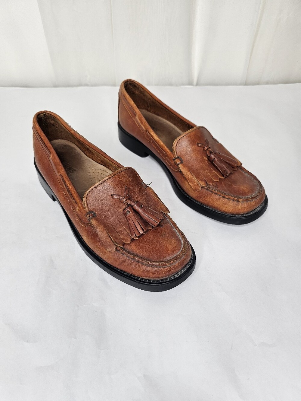 Vintage G.H. Bass Weejuns Marietta II Leather Kiltie Tassel Loafers 6.5